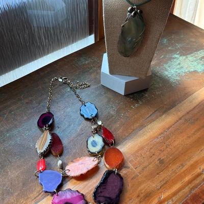 Geodes Galore; Pair of Geode Necklaces