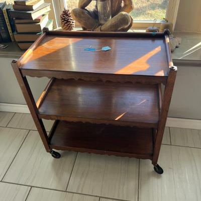 Antique Cart with Scalloped Edge