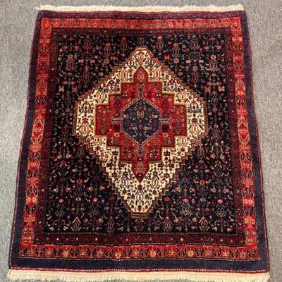 Semi-Antique Persian Bidjar hand knotted wool rug,