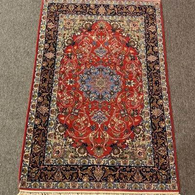 Semi-Antique Persian Tabriz finely knotted hand woven rug, 65” x 44”