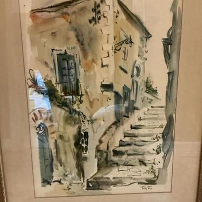 Capri 1950 By Betty Guy Watercolor