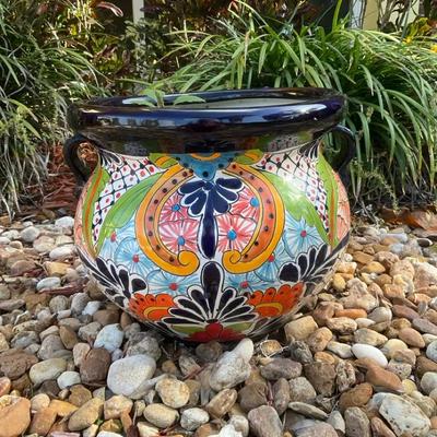 Talavera Handpainted Ceramic Garden Pot
