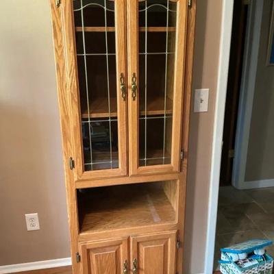 Oak Audio Wall Cabinet