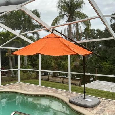 Treasure Garden Orange Patio Umbrella 