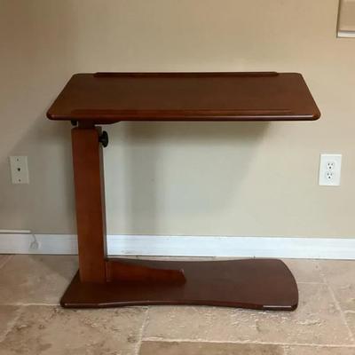 Adjustable Height Side Table Slides Under Couch