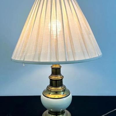 BJ1081 Ivory Ceramic & Brass Table Lamp