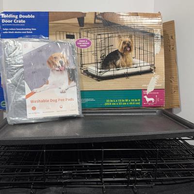 BI062 Folding Double Door Dog Crate
