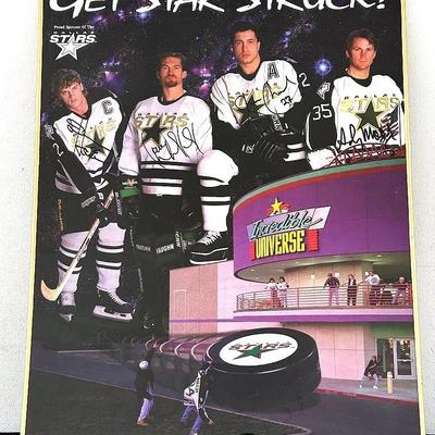 BJ1120 Dallas Stars Autographed Signed Promotional Poster#1