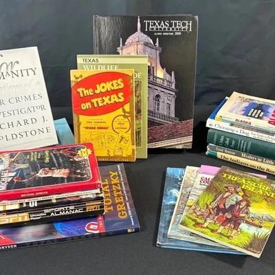 BJ1065 Various Books! Texas, Sports, And More! 