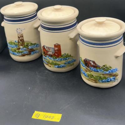 BJ1003 Hand-Painted Stoneware Pitcher