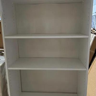 BI119 6 FT White Bookcase With 4 Shelves