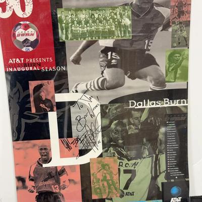 BJ1140 Autographed Dallas Burn Poster