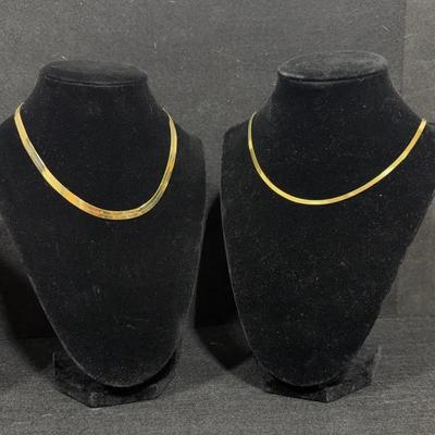 BI002 14k Herringbone Necklace 