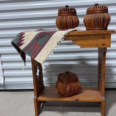 BI031 Aztec Style Side Table 