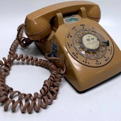 Vintage Bell System Western Electric Beige Rotary Dial Telephone