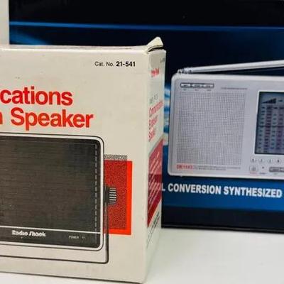 "Degen" World Receiver and "Radio Shack" Amplified Speaker