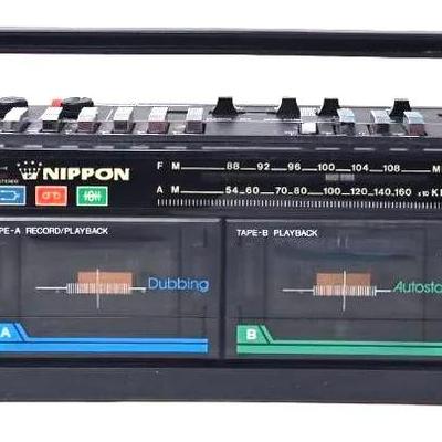 "Nippon" FS-680 Stereo Cassette and Radio Combo