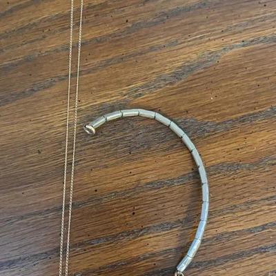 Gold Watch And Necklace