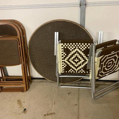 Vintage Brown Folding Set