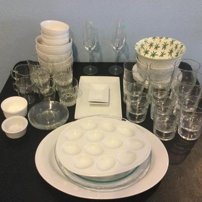 Glassware, Dishes, Bowls, Serving Trays, And More!