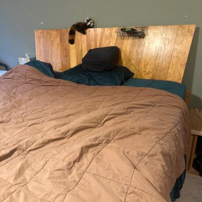 Handmade king size headboard and bedframe