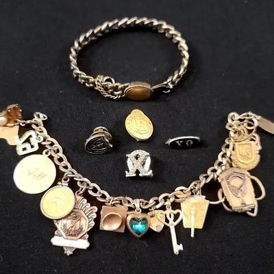 Gold Filled, Gold Plated & Mixed Metal Bracelet and Pin Collection