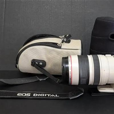 Canon EF 100–400mm Telephoto Camera Lens with Case, LensCoat & Tripod Ring