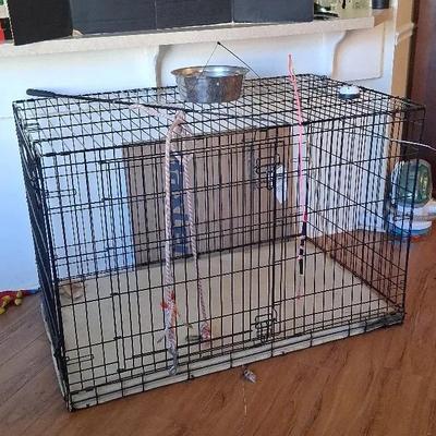 Large Metal Dog Crate & Pet Supply Collection