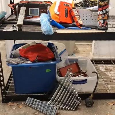 Black+Decker Charger, Husky Wrench Set & Assorted Tools