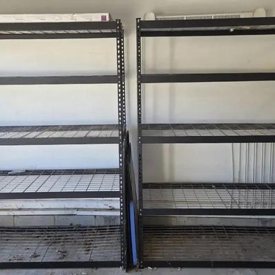 Heavy-Duty Black Metal Wire Shelving Units