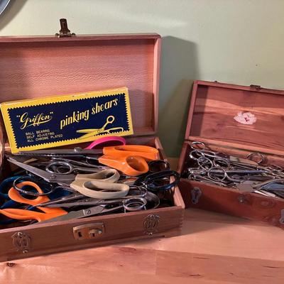 Pinking shears and scissors a collection