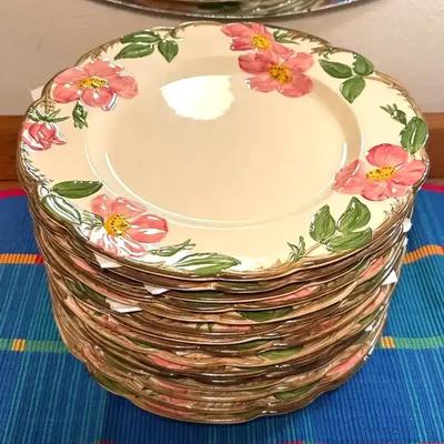 15 franciscan desert rose” dinner plates