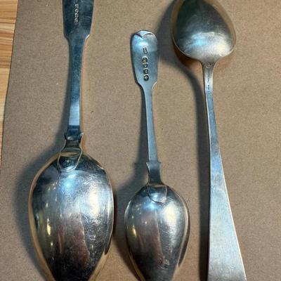 Sterling serving spoons english other