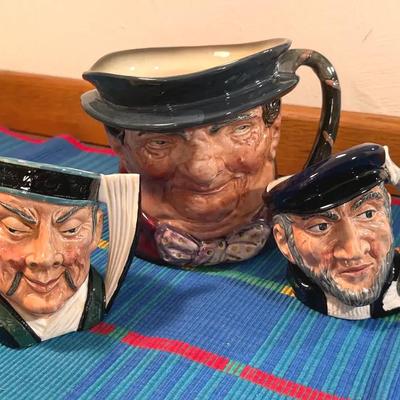 Royal doulton capt ahab the mikado & tony weller