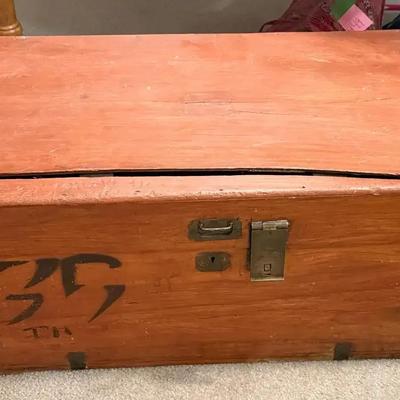 Vintage camphorwood trunk