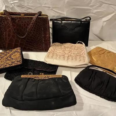 Vintage handbags and clutches