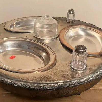 Chippendale by wallace x116 silverplate lazy susan