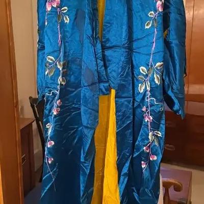 Silk kimono robe