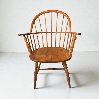 Wooden sack back windsor armchair