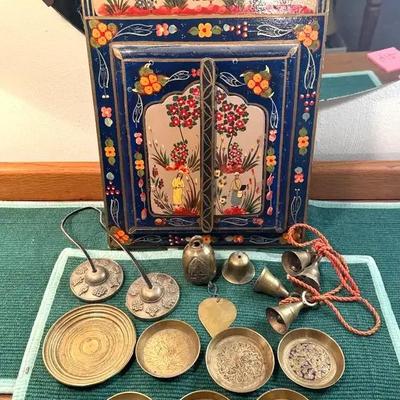 Jharokha window tingsha bell & collectible brass