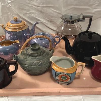 Teapots creamers vintage & newer