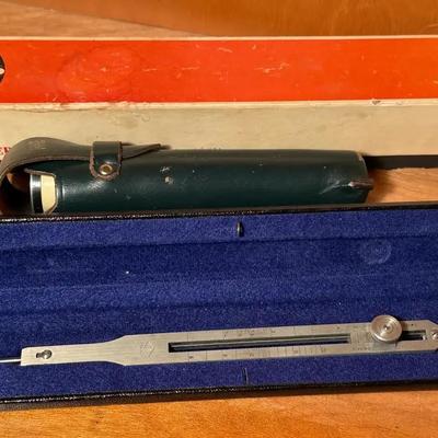 Vintage keuffel esser (k&e) hand level & other drafting tools