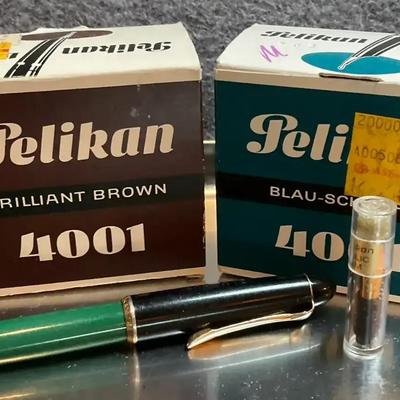Pelikan 120 special edition green black fountain pen ink
