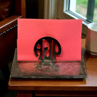 Leonore doskow sterling place card holder