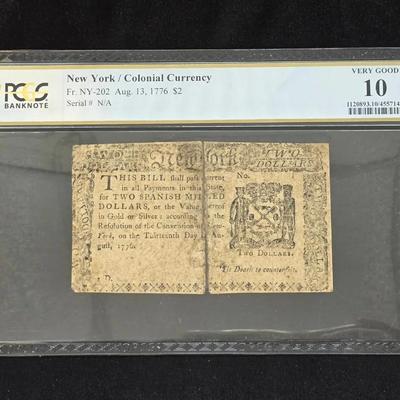 New York / Colonial Currency PCGS 10