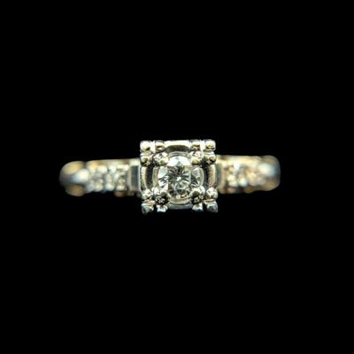 14K Two Tone Gold Diamond Ring, NAGL #1226097
