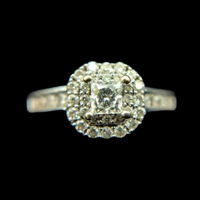 14K White Gold Diamond Ring, NAGL #1103565