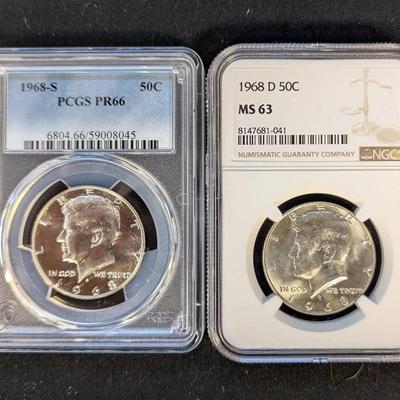 NGC & PCGS Graded Silver Kennedy Halves