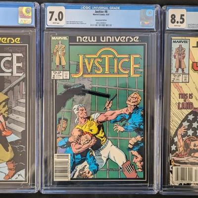 Justice Comics Issue #6, 8, & 14 - CGC Graded