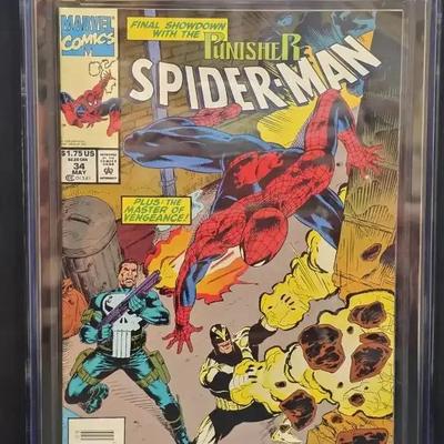 Spiderman/Punisher 1993 Comic, 9.4 CGC Graded